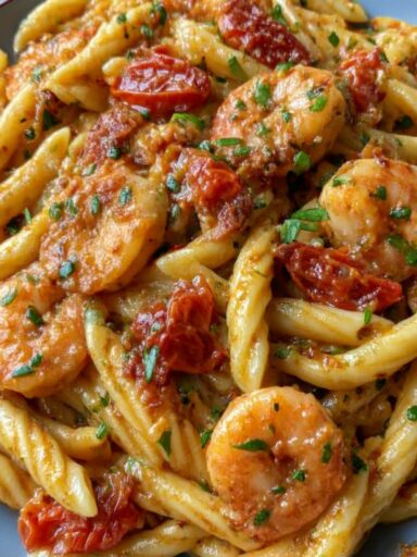 Trader Joe's Lemon Torchietti with Shrimp Recipe