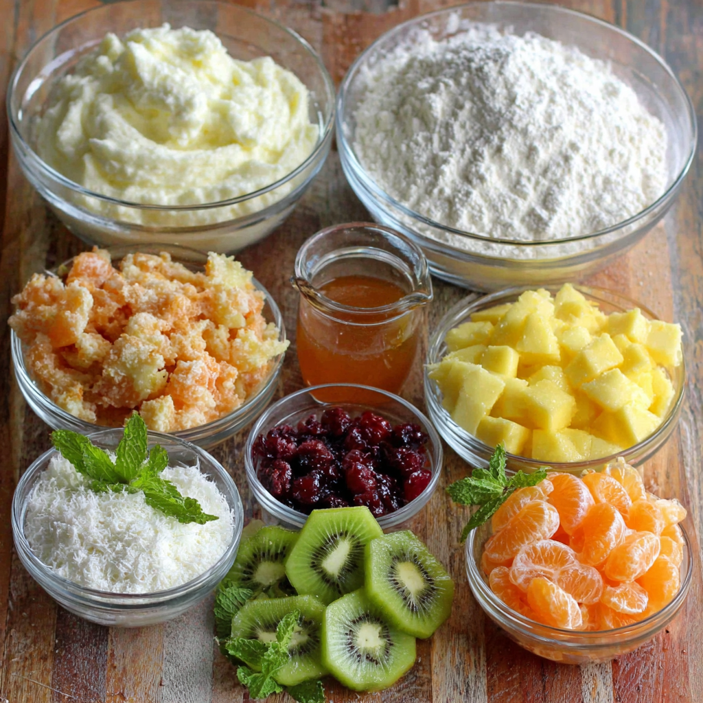 Angel Food Cake with Tropical Fruit Compote Recipe