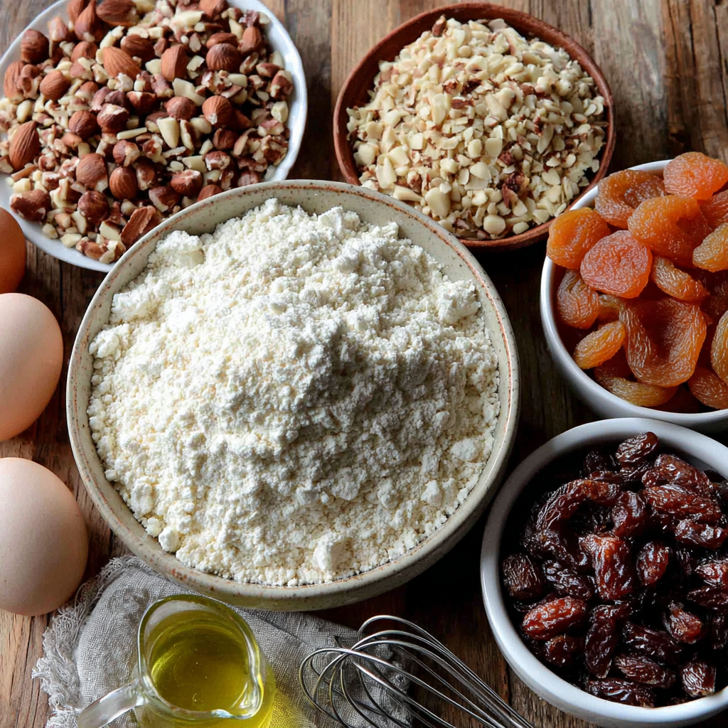 Almond, Pine Nut, Apricot Crumb Cake Recipe