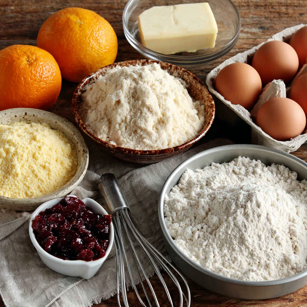 Cranberry and Cornmeal Cake with Caramel-Walnut Topping Sauce Recipe