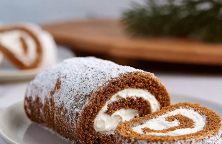 Gingerbread Roulade Cake Recipe