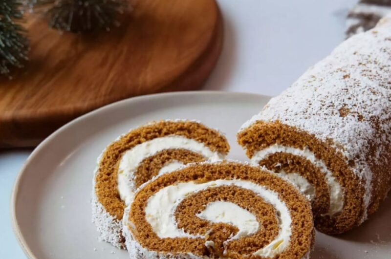 Gingerbread Roulade Cake Recipe