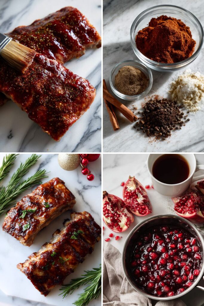 Pomegranate-Glazed Christmas Ribs Recipe