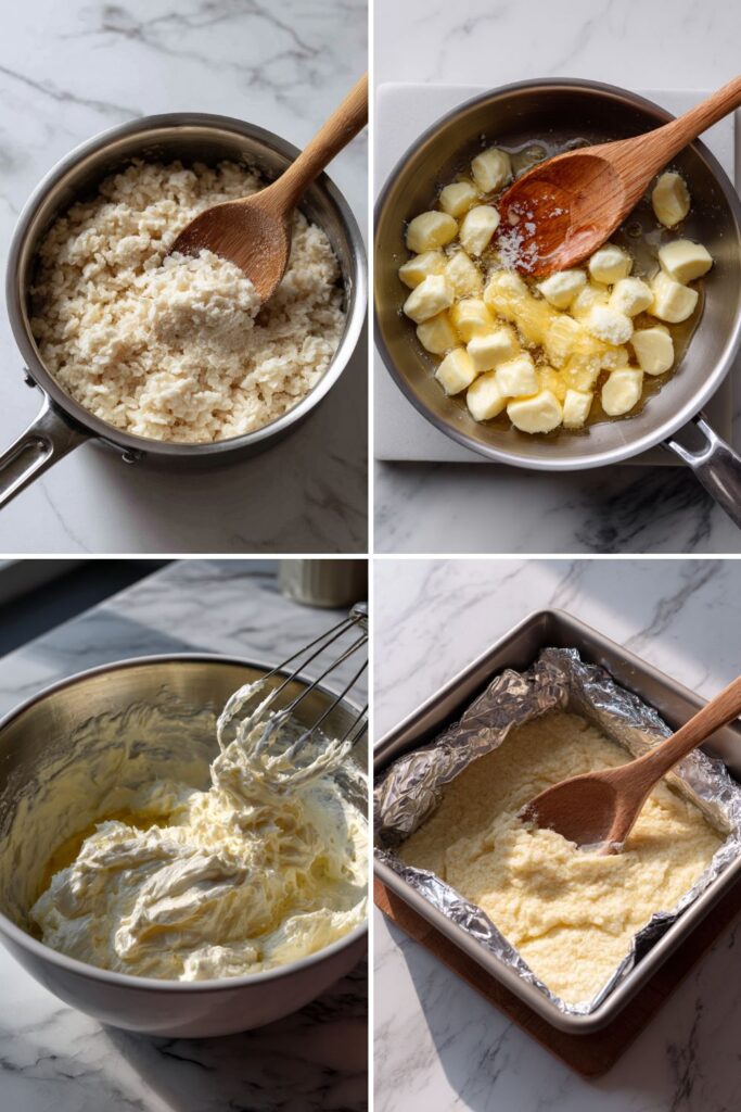 Santa Hat Crispy-Treat Cheesecake Squares Recipe