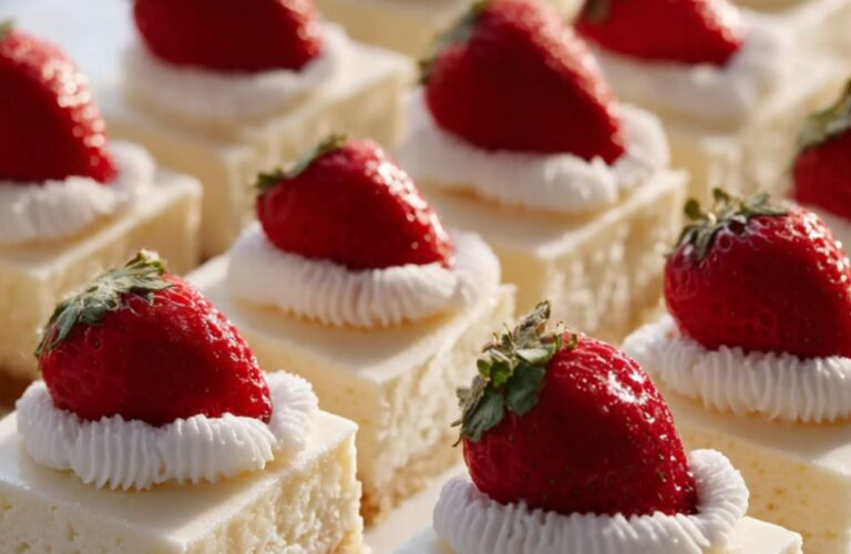 Santa Hat Crispy-Treat Cheesecake Squares Recipe
