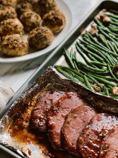 Sheet Pan Holiday Ham Dinner Recipe