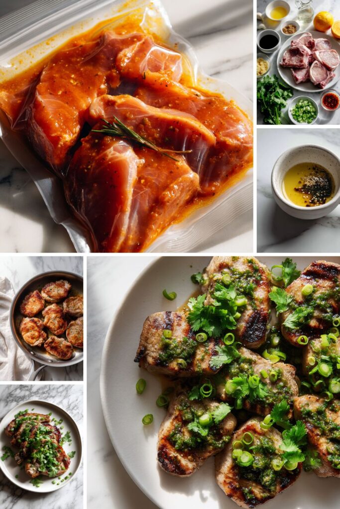 Asian Marinated Pork Chops Recipe