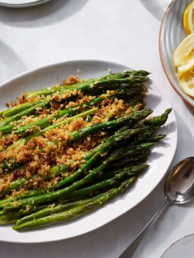 Asparagus with Meyer Lemon Breadcrumbs Recipe