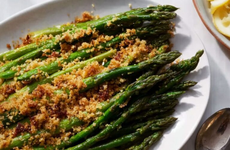 Asparagus with Meyer Lemon Breadcrumbs Recipe
