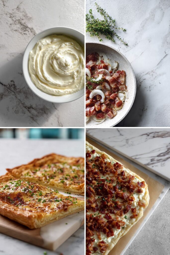 Bacon, Onion and Cheese Tart Recipe