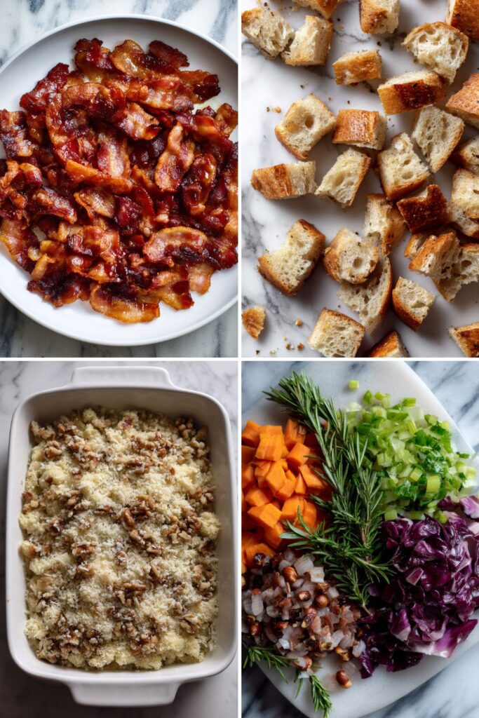 Bacon Stuffing with Radicchio and Chestnuts Recipe