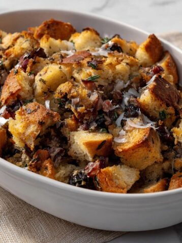 Bacon Stuffing with Radicchio and Chestnuts Recipe