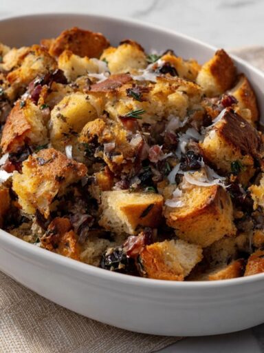 Bacon Stuffing with Radicchio and Chestnuts Recipe