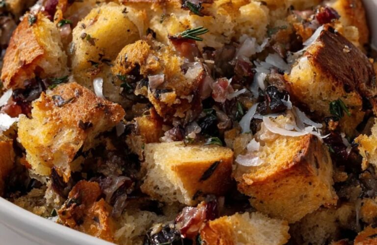 Bacon Stuffing with Radicchio and Chestnuts Recipe