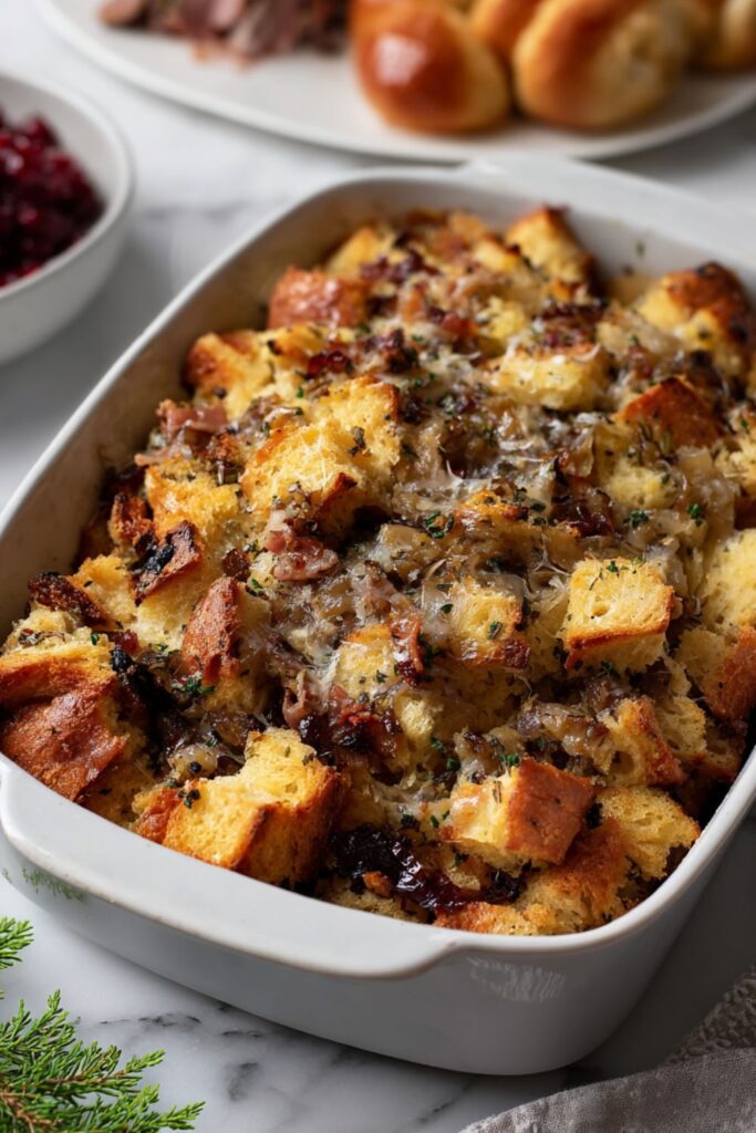 Bacon Stuffing with Radicchio and Chestnuts Recipe