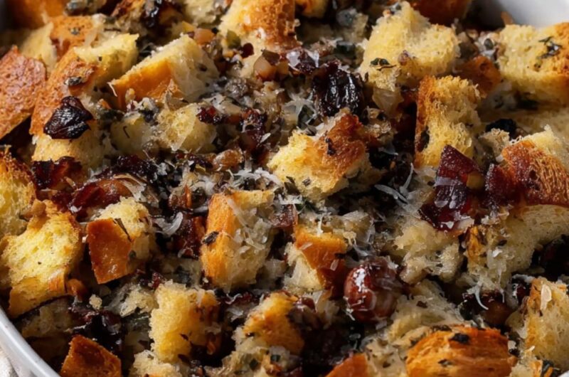 Bacon Stuffing with Radicchio and Chestnuts Recipe