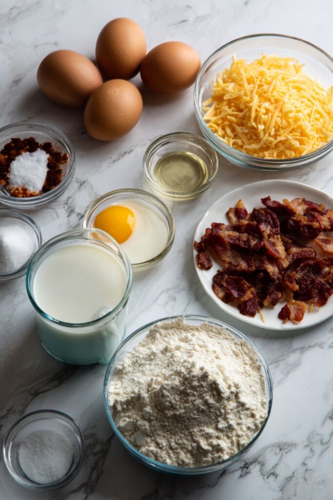 Bacon and Cheddar Waffles Recipe