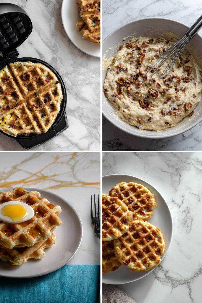 Bacon and Cheddar Waffles Recipe