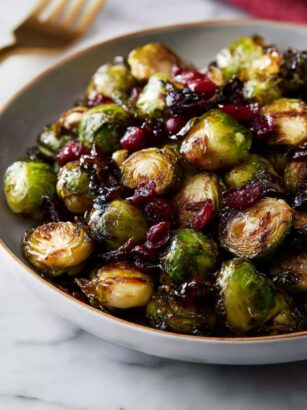 Brussels Sprouts with Balsamic and Cranberries Recipe