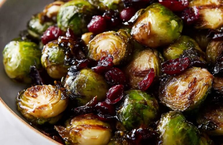 Brussels Sprouts with Balsamic and Cranberries Recipe