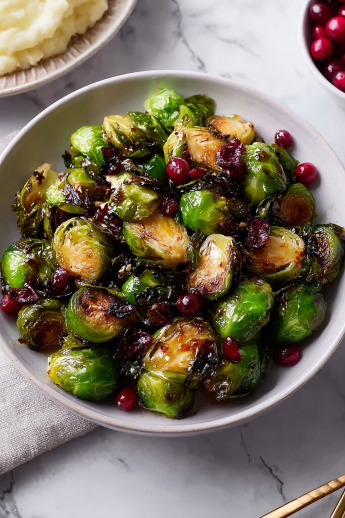 Brussels Sprouts with Balsamic and Cranberries Recipe