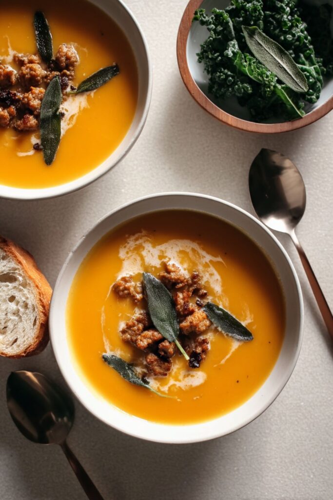 Butternut Squash Soup With Chicken Sausage Recipe