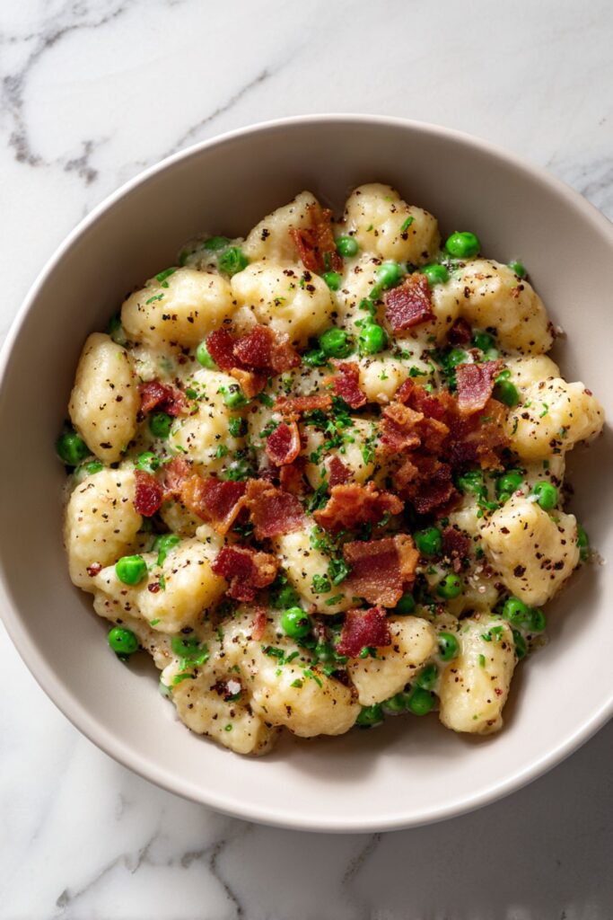 Cauliflower Gnocchi Carbonara