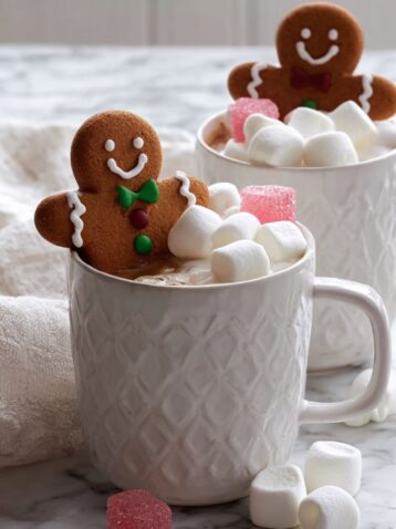 Gingerbread People in Gingerbread Hot Chocolate Tubs Recipe