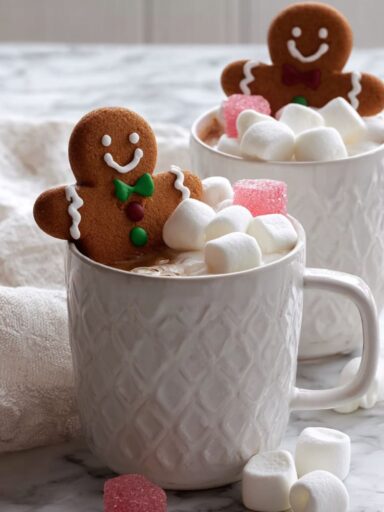 Gingerbread People in Gingerbread Hot Chocolate Tubs Recipe