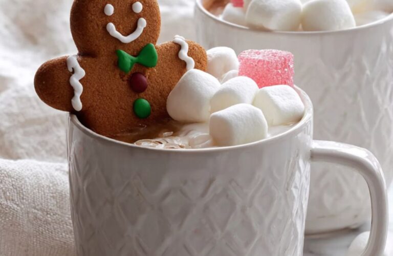 Gingerbread People in Gingerbread Hot Chocolate Tubs Recipe