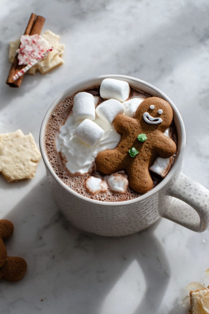 Gingerbread People in Gingerbread Hot Chocolate Tubs Recipe