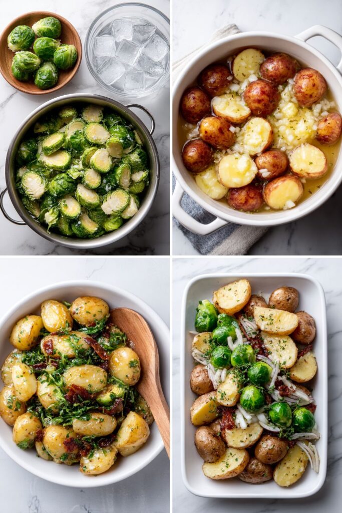 Glazed Brussels Sprouts and Potatoes Recipe