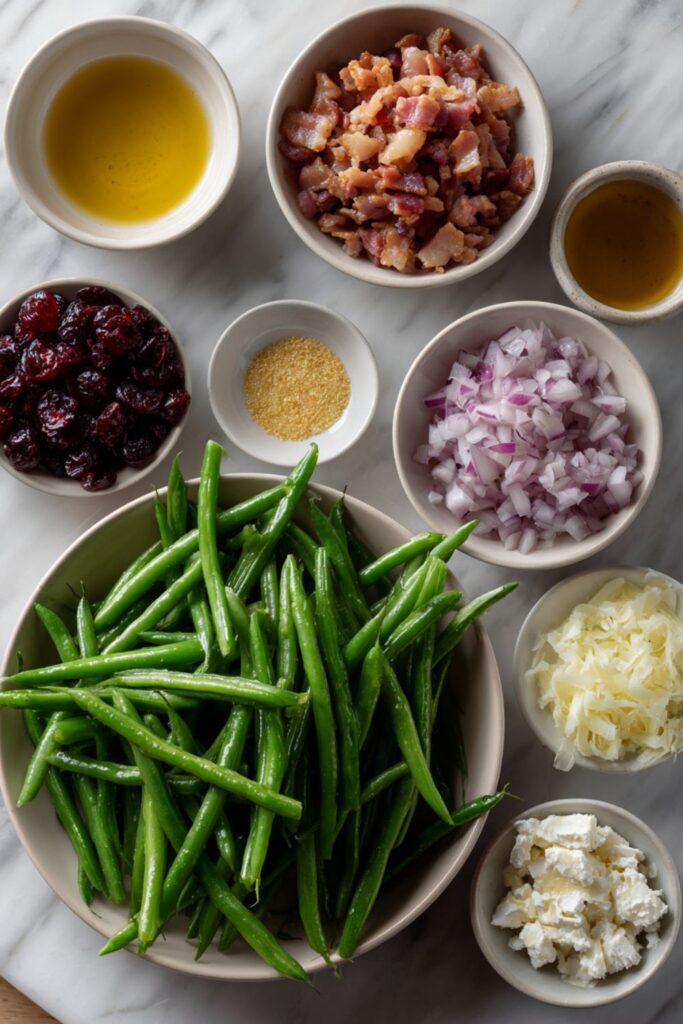 Green Beans with Warm Bacon Dressing Recipe