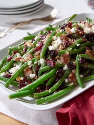 Green Beans with Warm Bacon Dressing Recipe