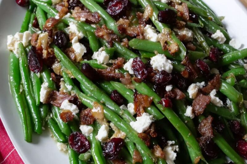 Green Beans with Warm Bacon Dressing Recipe