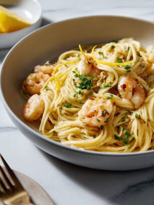 Lemony Shrimp Scampi Pasta Recipe