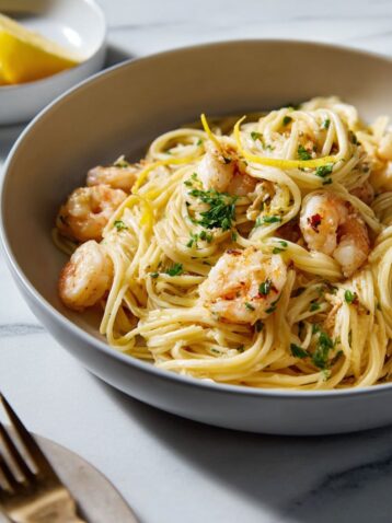 Lemony Shrimp Scampi Pasta Recipe