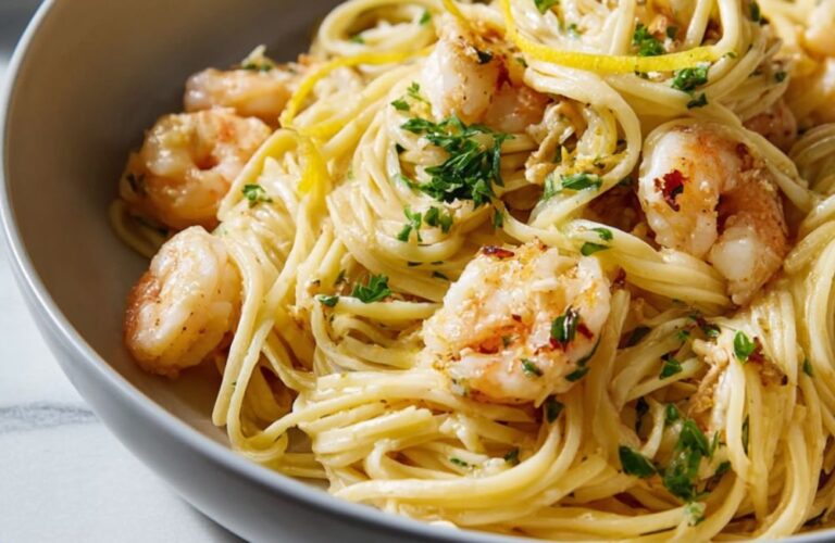 Lemony Shrimp Scampi Pasta Recipe