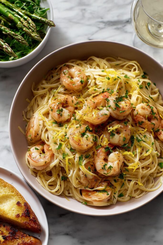 Lemony Shrimp Scampi Pasta Recipe
