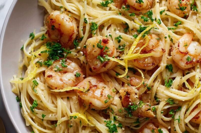 Lemony Shrimp Scampi Pasta Recipe