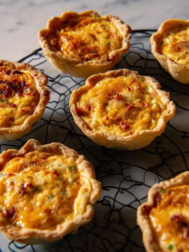 Mini Quiches with Peas and Bacon Recipe