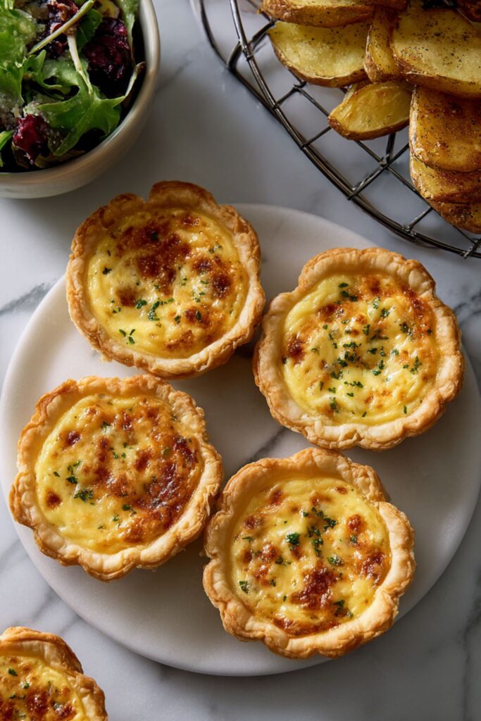 Mini Quiches with Peas and Bacon Recipe