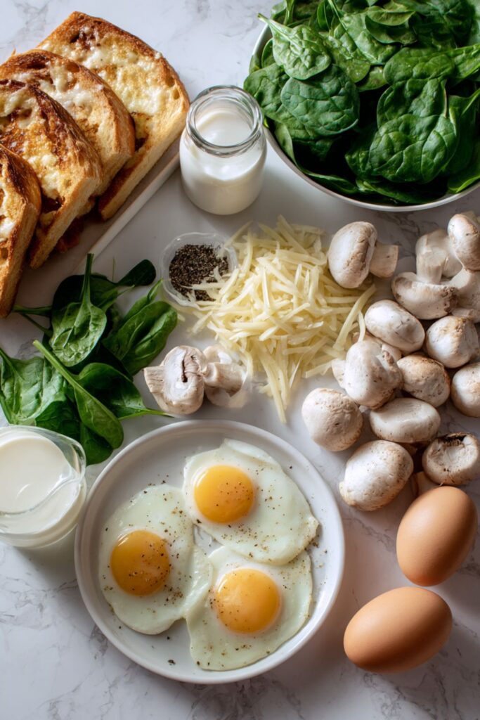 Mushroom-Spinach Baked Eggs Recipe