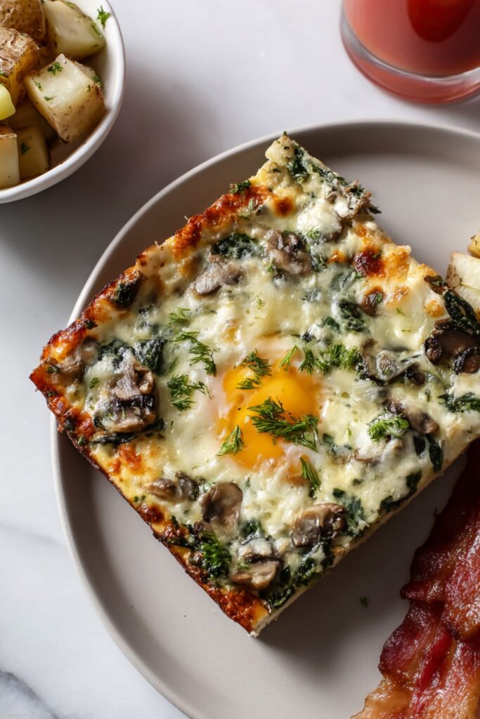 Mushroom-Spinach Baked Eggs Recipe
