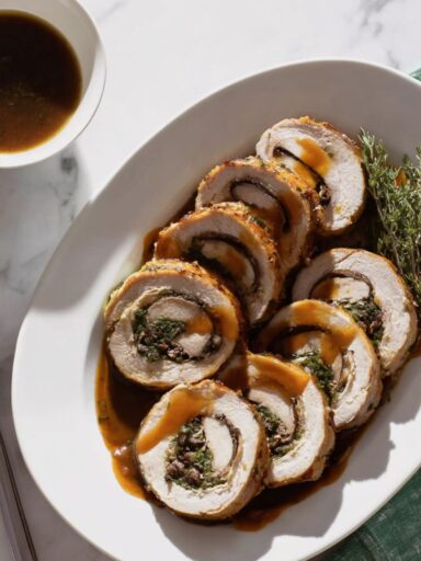 Mushroom-Stuffed Pork Roulade Recipe