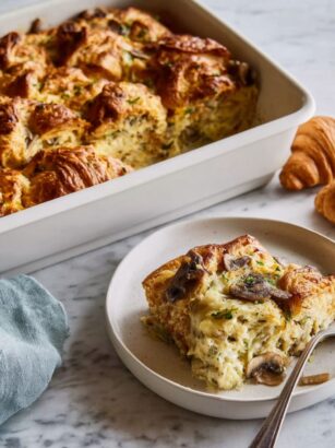 Mushroom and Gruyère Croissant Breakfast Casserole Recipe