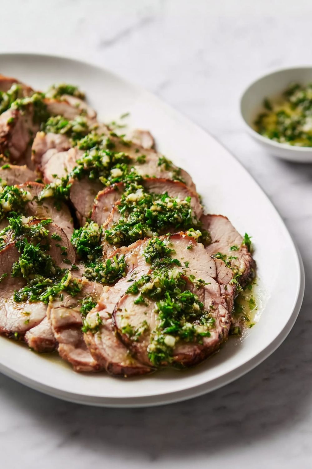 Olive-Stuffed Lamb Roulade with Salsa Verde Recipe - Lulu's Copycats