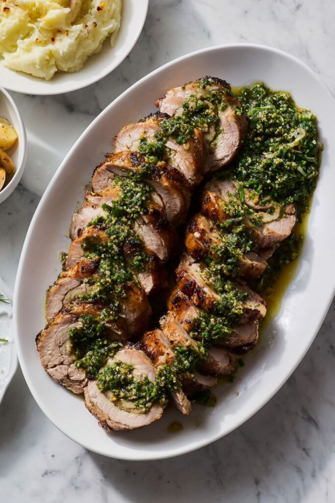 Olive-Stuffed Lamb Roulade with Salsa Verde Recipe