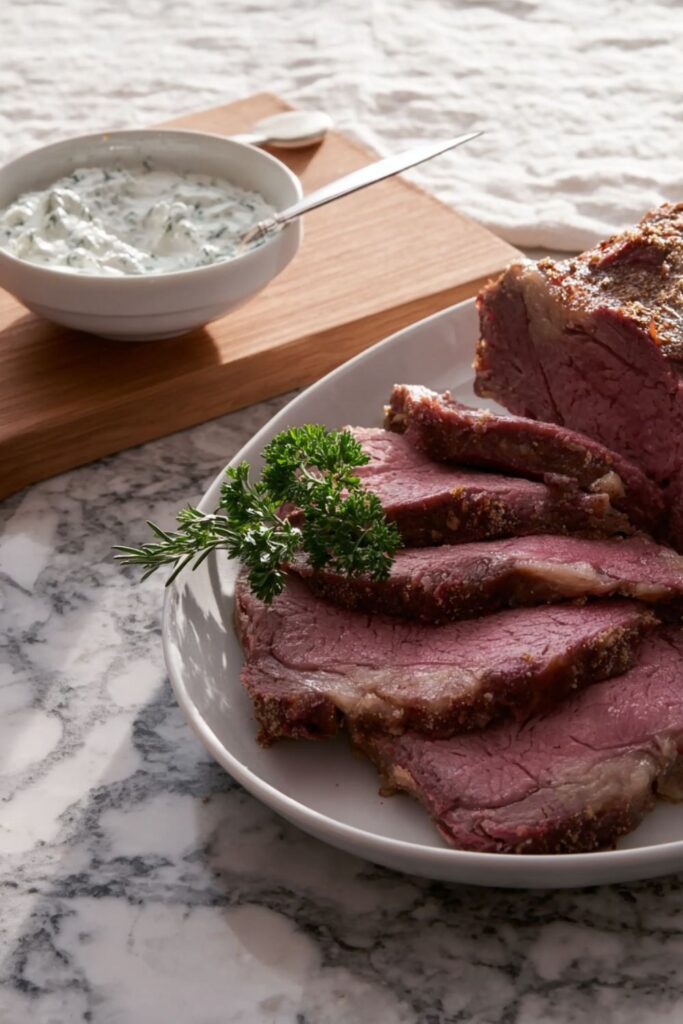 Prime Rib with Horseradish Butter Recipe