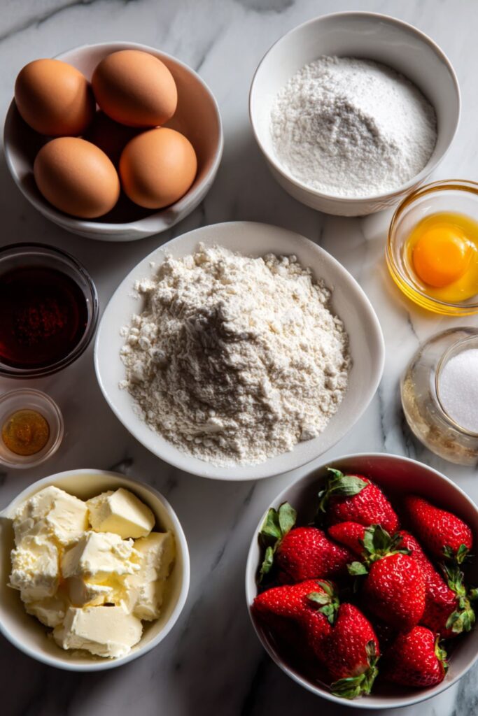 Ricotta Orange Pound Cake with Strawberries Recipe